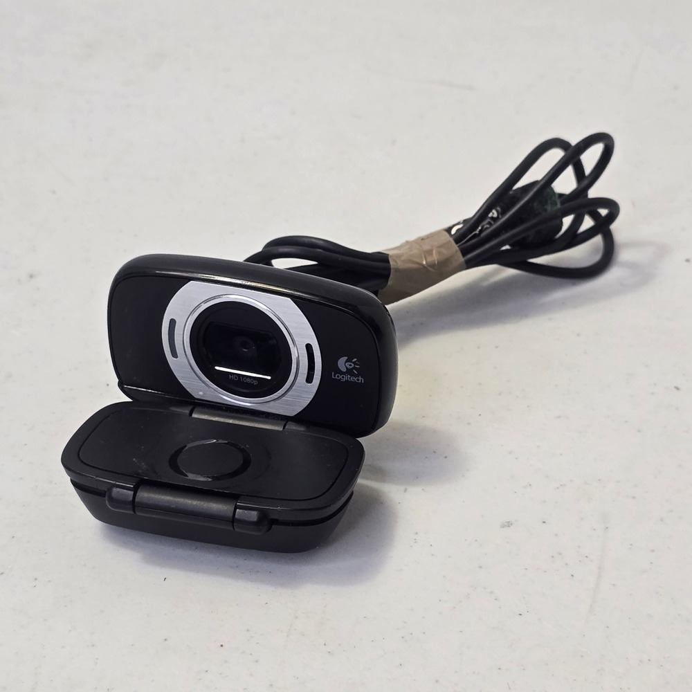 Logitech C615 Portable HD Webcam 1080p Tested Working V-U0027 Folding